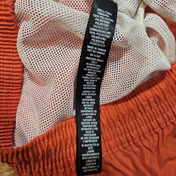 RLX Ralph Lauren Swim Trunks Men’s Large Orange Mesh Lined Board Shorts QuickDry - Picture 7 of 10